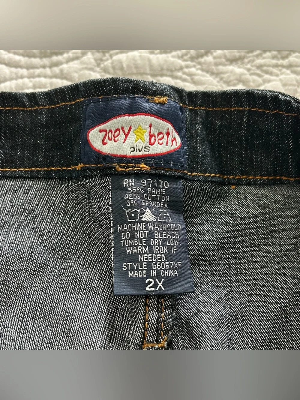 Y2K Zoey Beth Denim Maxi Skirt Women’s 2X Stretch Blue Denim Western Modest 90s